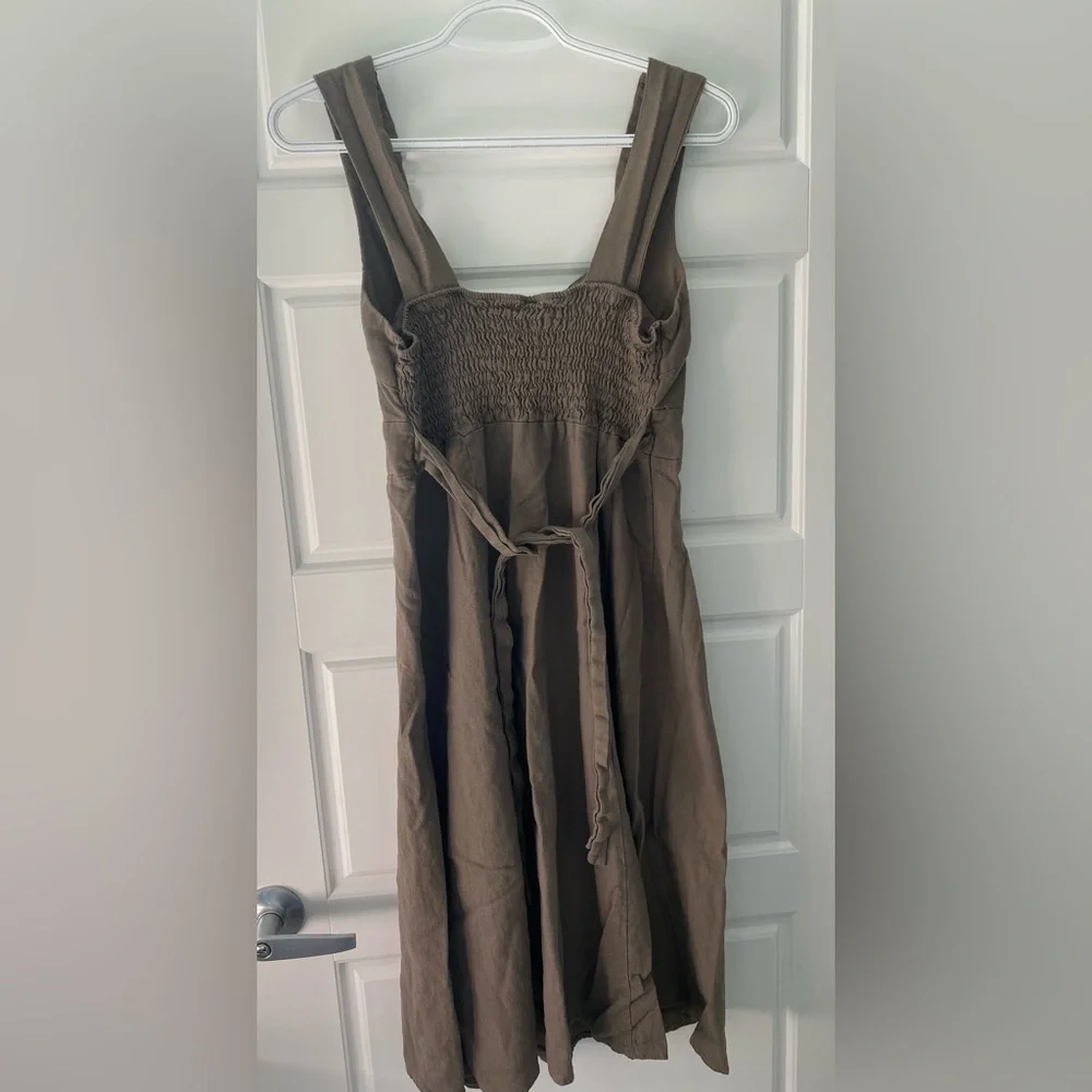 Sleeveless Brown Midi Dress Size 6 Fairy Peasant Prairie Cottagecore - Picture 5 of 8